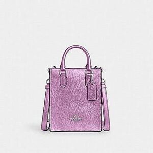 NWT lilac metallic North South mini Tote original Coach
